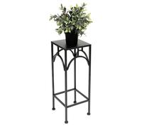 DanDiBo Sgabello per fiori in metallo nero, rettangolare, 50 cm, 96132 S, tavolino da tavolo a colonna per fiori, moderno, supporto per piante