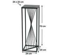 DanDiBo Sgabello per fiori in metallo, rettangolare, 70 - 100 cm, design moderno, base per piante (70 cm)