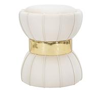 Sgabello Flower Crema Ø 40x44 cm in Legno