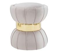 Sgabello Flower Grigio Ø 40x44 cm in Legno e Plastica