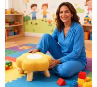 Sgabello Flower - Sedia Ottomana Versatile Per Interni, Imbottitura Rimbalzante Ad Alta Densità E Design Antiscivolo | Molteplici Usi Progettati Per Spazi Interni Come Dormitori, Camere Da Letto, Asil