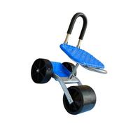 Sgabello for Carrello da Giardinaggio, Sedile Pieghevole Scorrevole,Cuscino Traspirante,con Cestino Portaoggetti for Casa,Giardino,Prato, Giardino(3 Wheels)