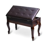 Sgabello for pianoforte resistente, in legno massello con libreria portaoggetti Panca for pianoforte regolabile doppia/duetto, cassettiera for la casa o sedia for chitarra for musicista(Color3,55x35x4