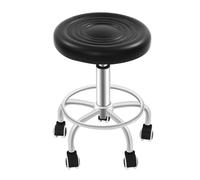 Sgabello girevole a 360°, altezza regolabile con ruote, 44 - 57 cm, altezza regolabile, ruote universali, asta ad aria a prova di esplosione, per parrucchieri, saloni di bellezza, bar, officine