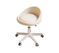 Sgabello girevole a 360° con ruote, altezza regolabile, con supporto per lo schienale, in pelle PU, girevole a 360°, per salone di bellezza, spa, clinica