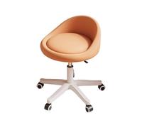 Sgabello girevole a 360° con ruote, altezza regolabile, con supporto per lo schienale, in pelle PU, girevole a 360°, per salone di bellezza, spa, clinica