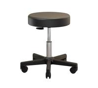 Sgabello girevole a 360° in pelle PU, regolabile in altezza, per saloni di bellezza, spa e ufficio, 41 x 53 cm, colore: nero