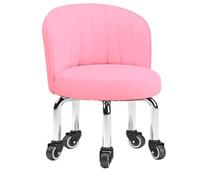 Sgabello girevole a 360° per pedicure, sedia per pedicure con schienale, tabouret a basso rotolamento, per saloni e uso domestico, confortevole, regolabile in altezza, mobili versatili