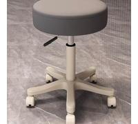 Sgabello girevole a 360° regolabile con ruote, impermeabile, in ecopelle, ideale per ufficio, bar, salone, cucina e (grigio chiaro, set da 4)