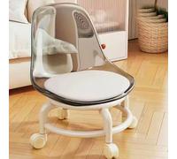Sgabello girevole a 360°, schienale regolabile, sedia girevole per sport e yoga, portatile, grigio tabouret Bas Roulant per comfort e mobilità