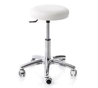 Sgabello girevole con base in alluminio Pistone a gas con elevazione 14 cm Portata max 150 kg VERDE Made in Italy