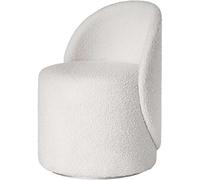 Sgabello girevole con rivestimento in lana d'agnello per una comoda seduta in camera da letto, soggiorno e sala trucco