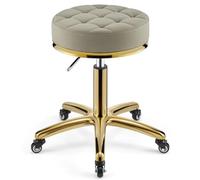 Sgabello girevole con ruote, sgabello idraulico regolabile in altezza, per cucina, salone, ufficio, bar, struttura in metallo resistente, ideale per massaggi e uso in clinica