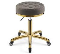 Sgabello girevole con ruote, sgabello idraulico regolabile in altezza, per cucina, salone, ufficio, bar, struttura in metallo resistente, ideale per massaggi e uso in clinica