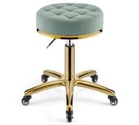 Sgabello girevole con ruote, sgabello idraulico regolabile in altezza, per cucina, salone, ufficio, bar, struttura in metallo resistente, ideale per massaggi e uso in clinica