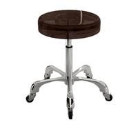 Sgabello girevole con ruote solide, in materiale acrilico, resistente, per bar, laboratorio, ufficio, barbiere, cucina e negozio (marrone)