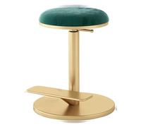 Sgabello girevole per toeletta rotondo in velluto, altezza regolabile, design con cuscino confortevole, sgabello per toeletta rotondo, sgabello da toeletta rosa