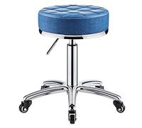 Sgabello girevole regolabile con base in metallo resistente, 5 ruote per una mobilità fluida, sedile in pelle PU per salone, medici, spa e cliniche di tatuaggi, supporta fino a 150 kg