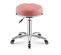 Sgabello girevole regolabile con ruote, sedile meccanico pneumatico, sedia girevole bassa rotonda per officina, colore grigio scuro, misura universale, design ergonomico per il massimo comfort