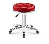 Sgabello girevole regolabile con ruote, sedile meccanico pneumatico, sedia rotonda bassa, colore grigio scuro, perfetto per garage, ufficio e uso domestico