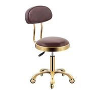 Sgabello girevole regolabile con schienale, comodo sgabello girevole su ruote, in metallo idraulico resistente, per salone, massaggi, clinica, bar, ufficio