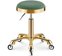 Sgabello girevole regolabile in altezza per ufficio, salone, tatuaggio, sedia rotonda con sgabelli rotanti per cucina, colore verde scuro
