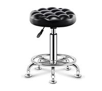 Sgabello girevole regolabile, sedia da ufficio ergonomica in pelle PU con ruote per redazione, negozio e uso medico
