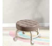 Sgabello girevole universale con ruote, girevole a 360 gradi, sedile basso con