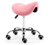 Sgabello idraulico a sella su ruote, sedia girevole moderna per salone di bellezza per massaggio spa, comoda sedia di equilibrio di bellezza per una schiena sana