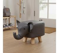 Sgabello Imbottito Gambe in Legno Massello Sgabello a Forma di Animale