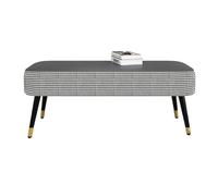 Sgabello imbottito per letto, elegante poggiapiedi con gambe in metallo, per camera da letto, soggiorno e sala da pranzo, perfetto per letti alti e facile accesso al letto