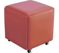 Sgabello impilabile in pelle resistente con ruote per una facile mobilità, sgabello impermeabile e resistente allo sporco, forte portante e design stabile per la sicurezza.