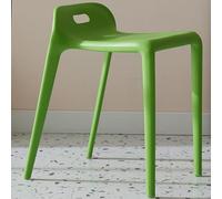 Sgabello impilabile in plastica - 45,7 cm, capacità 200 kg, design salvaspazio, ideale per interni ed esterni, unisex, struttura robusta in polipropilene