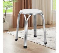 Sgabello impilabile multiuso, sedie in acciaio inox, facile da pulire,