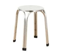 Sgabello impilabile multiuso, sedie in acciaio inox, facile da pulire,