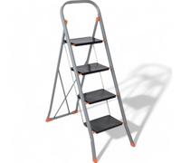 Sgabello in acciaio con gradini e portata 150 kg verniciato con brillanti