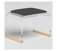 Sgabello in acrilico trasparente, seduta imbottita per il massimo comfort, perfetto per doccia, bagno e trucco, nessun montaggio necessario