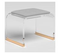 Sgabello in acrilico trasparente, seduta imbottita per il massimo comfort, perfetto per doccia, bagno e trucco, nessun montaggio necessario