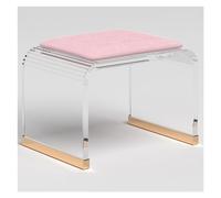 Sgabello in acrilico trasparente, seduta imbottita per il massimo comfort, perfetto per doccia, bagno e trucco, nessun montaggio necessario