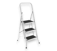 Sgabello in alluminio con gradini acciaio 3 gradini 38x26xH75 cm