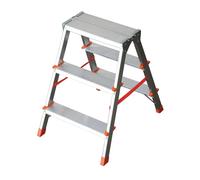 FACAL SGABELLO SCALA Scaletta doppia salita in alluminio 3 GRADINI
