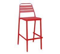 Sgabello in alluminio Las Vegas rosso 42x55 cm H 77/109 cm Rosso