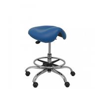 Sgabello in ecopelle blu Piqueras y Crespo Alatoz