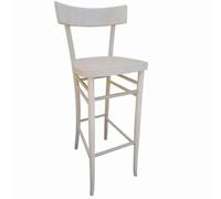 Sgabello in legno milano h 80cm da terra alla seduta grezzo da verniciare