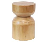 Sgabello in legno naturale fatto a mano - Poggiapiedi rotondo in stile country da 18 pollici, tavolino in legno massello, arredo for soggiorno in stile country americano, sgabello for ingresso(Wood co