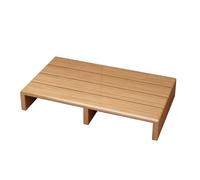 Sgabello in legno per adulti e anziani, cuscino in gomma antiscivolo, versatile comodino e sgabello da cucina, 50 x 30 x 11 cm, design resistente e robusto per un uso sicuro in bagno e casa.