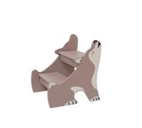 Sgabello in legno per bambini Wild Kids Modern Husky, torre di apprendimento per bambini e ragazzi, sgabello per bambini per il bagno e la cucina, ispirato ai mobili Montessori (Marrone chiaro)