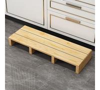 Sgabello in legno per letti alti, poggiapiedi antiscivolo in tinta unita, altezza 12/15 cm, per uso interno/esterno, durevole, aiuto per la mobilità, finitura in legno naturale