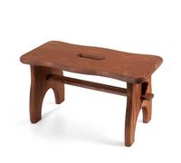 Sgabello in legno scuro alto 21 Cm Marrone H&H