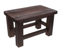 Sgabello in legno vintage, sgabello corto in legno per cambio scarpe con